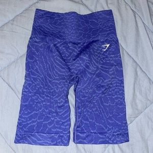 Gymshark Adapt Animal Seamless Set - Court Blue - Small Top, XS Bottom